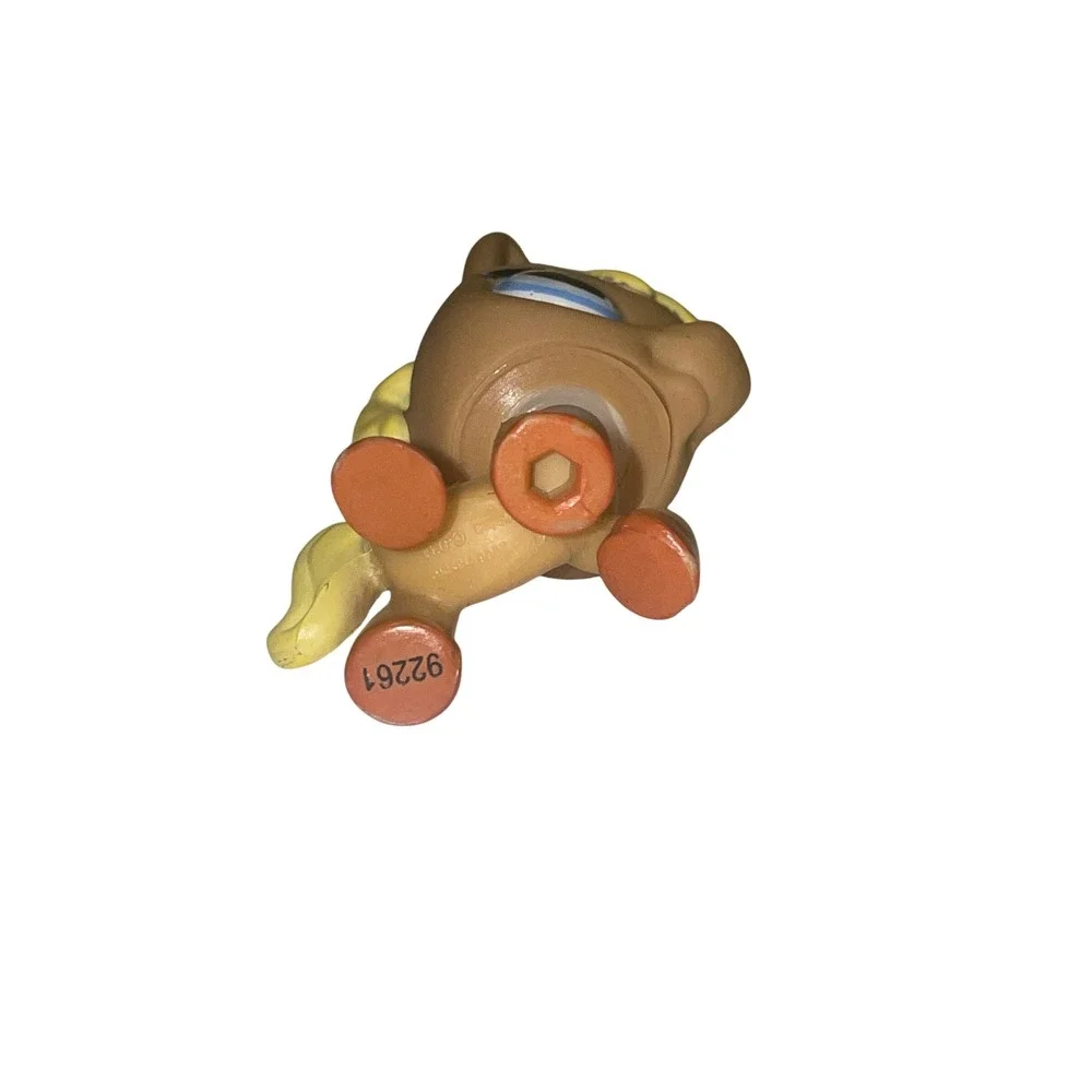 Littlest Pet Shop LPS Tan Brown Palomino Pony Horse Blue Eyes Yellow Mane Hasbro